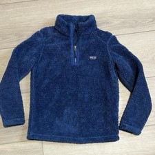 Patagonia Kids Blue Fleece Sherpa Pullover Jacket Size Medium 10 