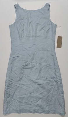 Kenar Women's Light Blue Linen Blend Lined Dress Size 10