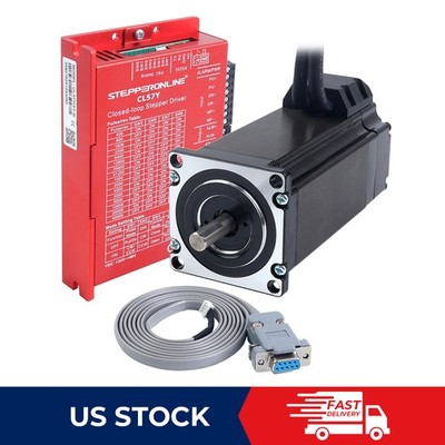 STEPPERONLINE Nema 23 3Nm Closed Loop Stepper Motor Kit 3Nm w/ Driver & Cables