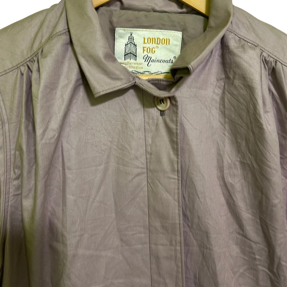 London Fog Maincoats Women's Coat Size 8 Reg Purple Polyester Cotton - Image 2 of 4