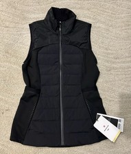 LULULEMON woman's black down for it all vest, slim fit, SZ 6, BNWT