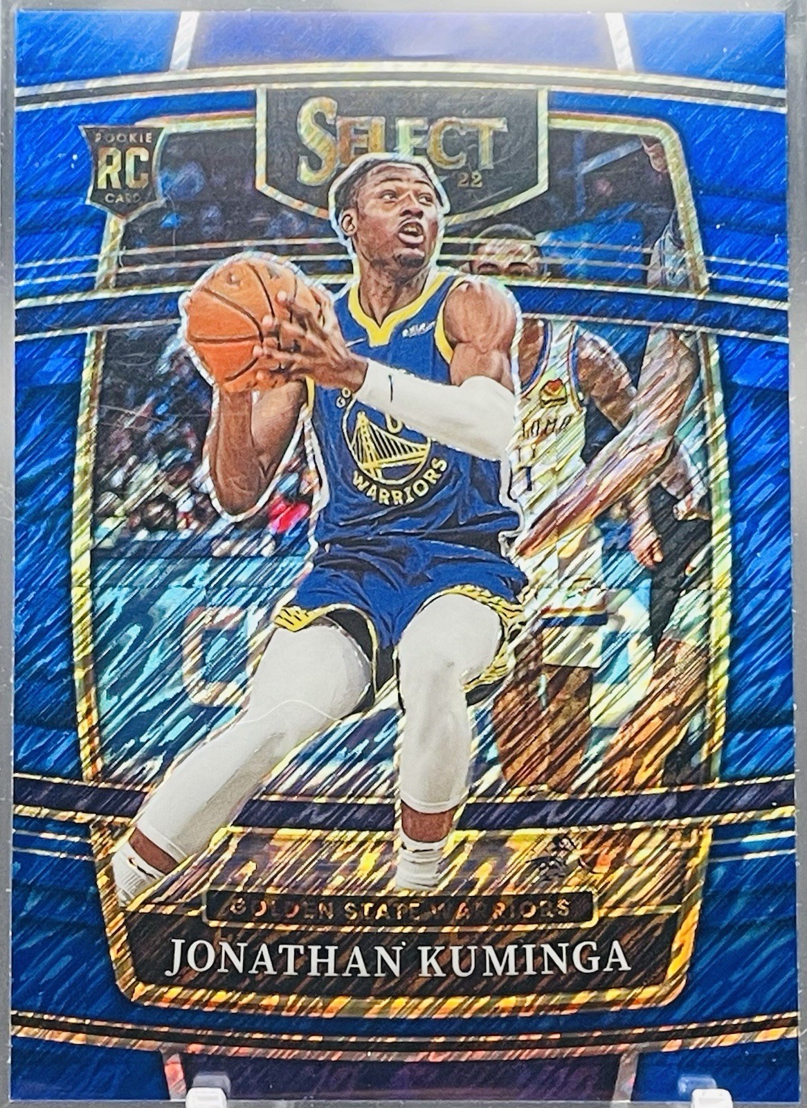2021 Panini Select - Blue Shimmer Prizm #28 Jonathan Kuminga (RC)