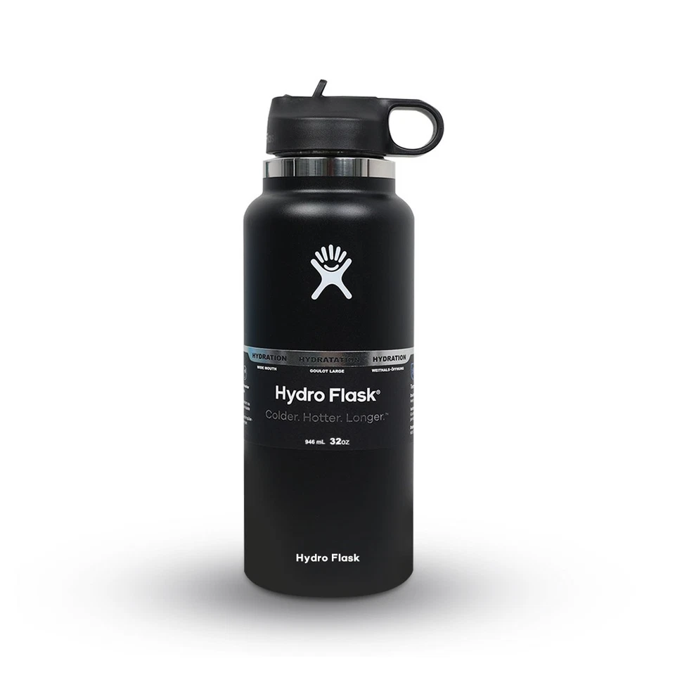 Botella de agua Hydro Flask 32 OZ boca ancha tapa de pajita Foto 2 de 4