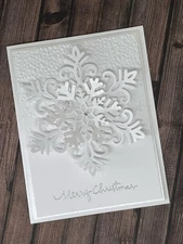 Stampin’ Up Christmas Card Kit  - Falling Snow, Glitter, Elegant Snowflake