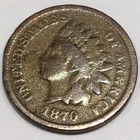 1870 Indian Head Penny Beautiful Coin Rare Date