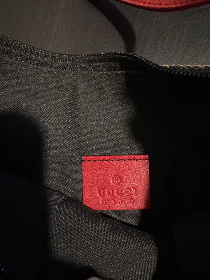 GUCCI Vintage Monogram Canvas Mini Hobo Pouchette Shoulder Bag - Image 4 of 4