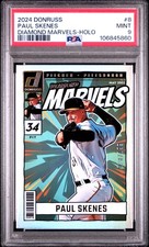 2024 PANINI DONRUSS DIAMOND MARVELS HOLO #8 PAUL SKENES 20/199 PSA 9