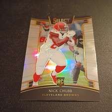 NICK CHUBB 2018 Select RC SILVER PRIZM ROOKIE Concourse card #33 Browns