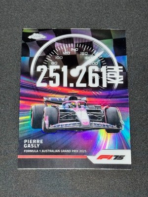 2025 Topps Chrome Formula 1 Pierre Gasly #TS-8 Top Speed Refractor