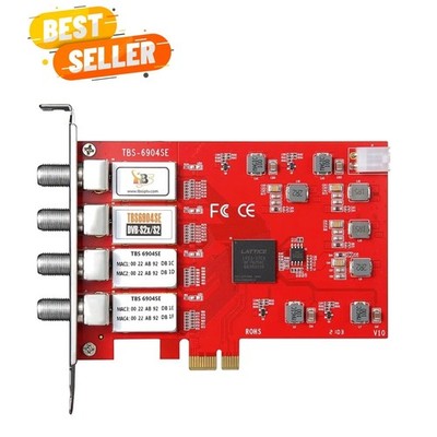 6904SE DVB-S2 / S / S2X Quad Tuner PCIe Card for Satellite Live TV