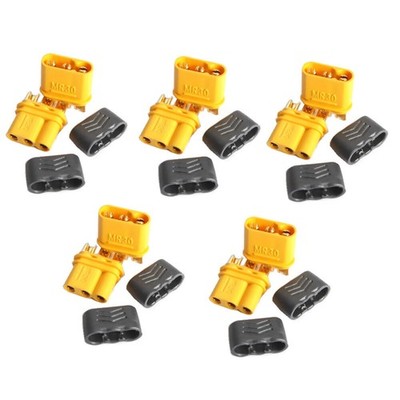 5Pair Amass MR30 Connector Plug With Sheath Female & Male For RC Lipo Battery