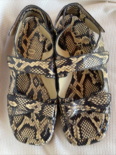 Loeffler Randall Blaise Platform Snake Embossed Leather Sandals Women’s 10