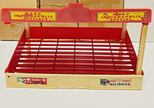 Vtg MARX Red Grandstand Bleachers Slot Car 1960s Original 1/32nd - RARE