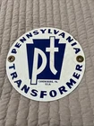 Pennsylvania Transformer Porcelain Advertising Sign Vintage Original