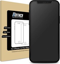 Matte Glass Screen Protector for iPhone 12 Pro Max 6.7 Inch Anti-Glare Anti-Fi