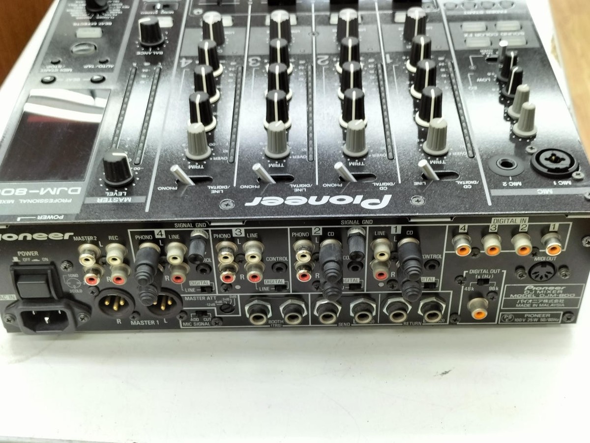 PIONEER DJ DJM-800 Professional Mixer w/ Accessories Tested Japan PIONEER DJ DJM-800 Professional Mixer w/ Accessories Tested Japan