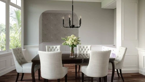 Quoizel Abner 18" Wide Matte Black 5-Light Candelabra Chandelier - Picture 6 of 7