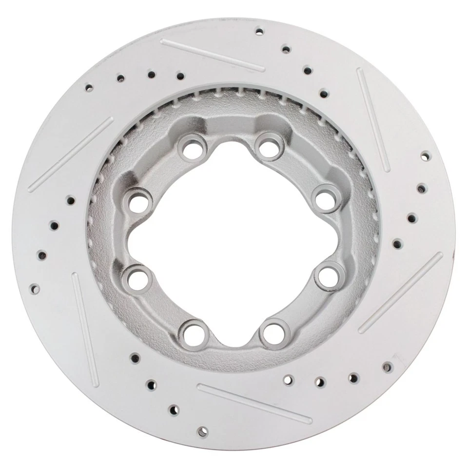 Performance Brake Rotor Drilled Slotted Coated Front Pair for GM Truck - Image 3 of 4