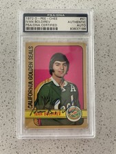 1972-73 OPC Autographed Ivan Boldirev Golden Seals