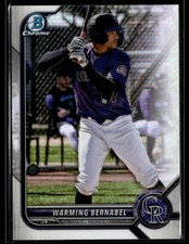 2022 Bowman Draft #BDC-179 Warming Bernabel Chrome Refractor Baseball Card 1503G