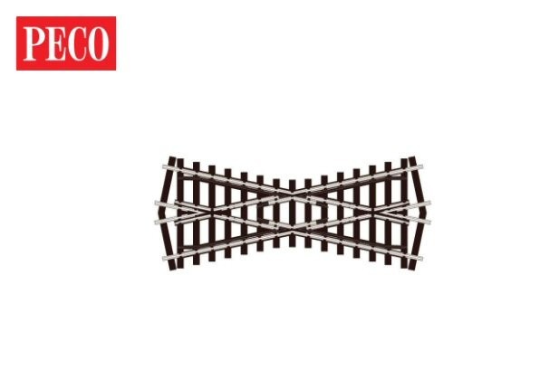 Peco SL-E193 Streamline Code 75 OO/HO,  Crossing, Short Electrofrog OO Gauge