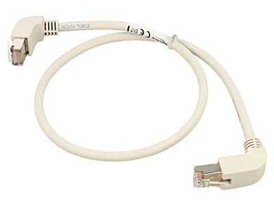 85858 Patch cord SF/UTP Kat: 5e Cu 0,5m LSZH grau 26AWG halogenfrei DELOCK