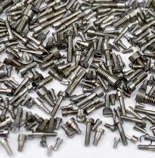 100 Elgin Pocket Watch Screws American Bridge Pillar Parts Watchmaker Repair Lot