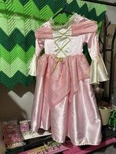 Princess Dress Up Play Dress Pink with Shimmering Accents for Little Girls