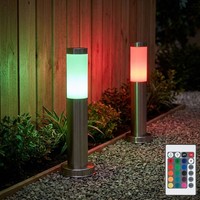 Stehleuchte Sockelleuchte AußEnlampe Rgb Led Fernbedienung Dimmbar IP44 2Er Set
