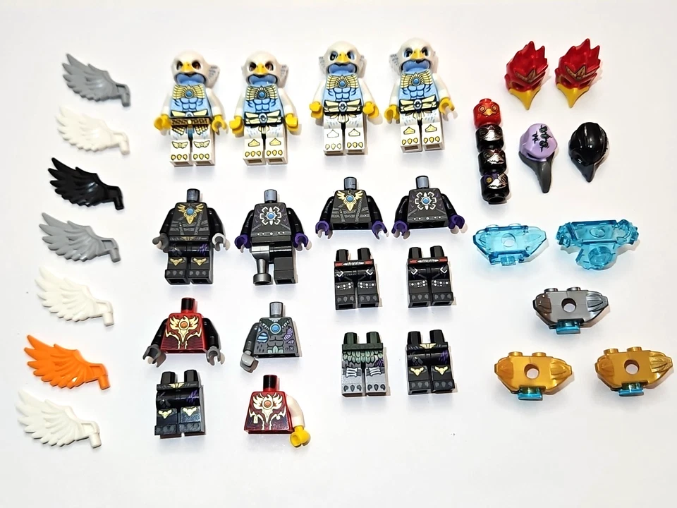 Lote de peças e peças de minifiguras Lego Legends of Chima Eagle Phoenix Abutre Raven - Imagem 2 de 4