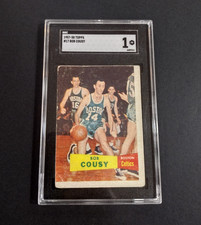 1957 TOPPS BOB COUSY ROOKIE (RC)  #17  SGC 1