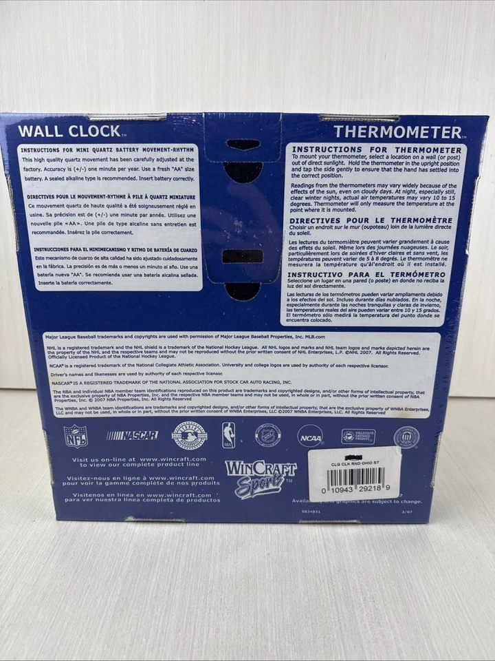 Wincraft Sports Ohio State Buckeyes Wall Clock New 12” - Image 3 of 4