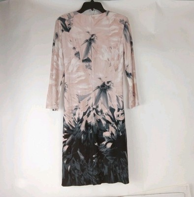 Calvin Klein Faux Wrap Floral Print Blush Pink Grey Long Sleeve Dress Women's 10 | eBay Calvin Klein Faux Wrap Floral Print Blush Pink Grey Long Sleeve Dress Women's 10 | eBay