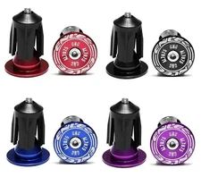 1 Pair Aluminum Bicycle Handlebar End Plug MTB Flat Riser Bar Grip Cap