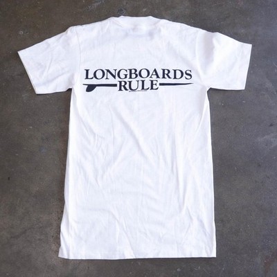 Vtg 80s Longboards Rule Pure Beach Hermosa Single Stitch Stedman Tee Deadstock S