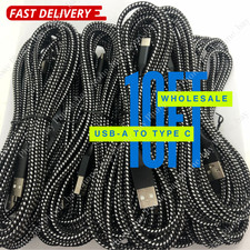 10FT USB-C Type C Cable Fast Charger Long Cord For iPhone15 16e 17 Samsung Lot
