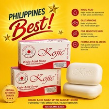 2X Kojic Acid Soap With Glutathione 135g 2 Bars Formulated for Sensitive Skin