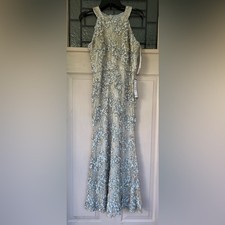 XSCAPE Petite High-Neck Sleeveless Lace Sheath Gown Macy’s | NEW | Size 6P