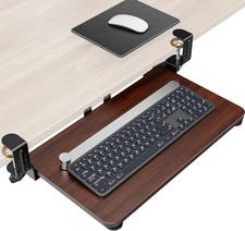 Ergonomic Mouse  Keyboard Tray under Desk, Pull Out with Adjustable C-Clamp, 20