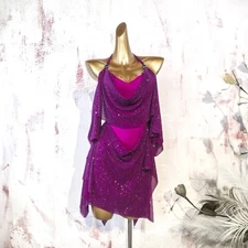 Latin Ballroom Competitio​n Dance Dress Modern Waltz Tango Standard Dress#G959