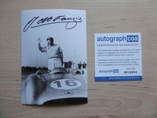 Juan Manuel Fangio autograph signed 10x15 cm photo ACOA
