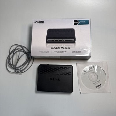 D-Link ADSL2+modem (DSL-520B) Broadband Faster DSL connection -No Power Cord