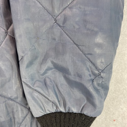 Vintage Walls Jacket Mens Medium Blue Puffer Quilted Diamond Blizzard Full Zip - Picture 12 of 18