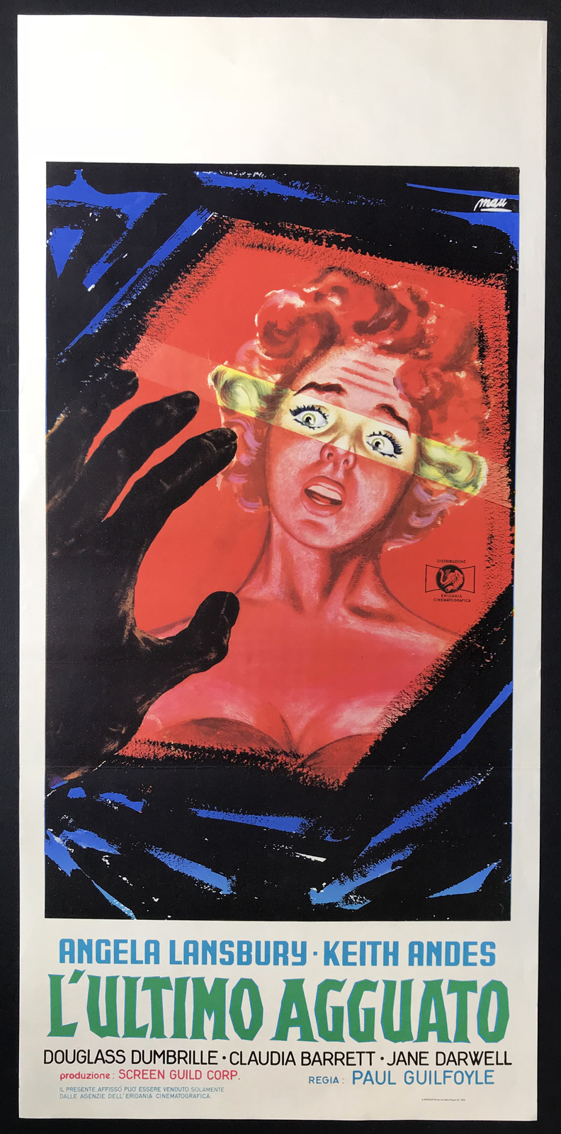 Locandina originale film L'ultimo agguato (1954) - Regia di Paul Guilfoyle