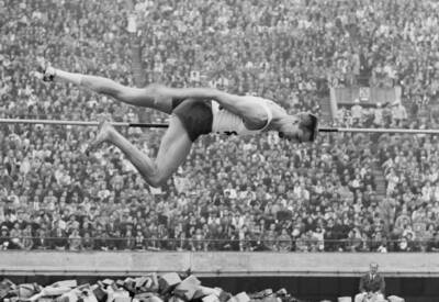 Stig Pettersson Sweden competes Men's High Jump competition wea- 1964 Old Photo