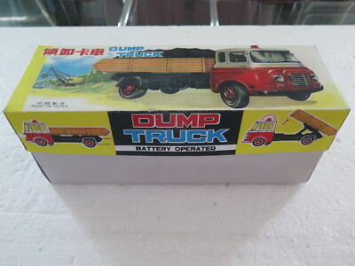 Blechspielzeug Blechauto LKW Tin Toy Dump Truck Mystery Action Licht Hupe Kipper