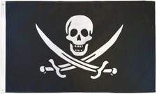 Jack Rackham Pirate Flag 3x5ft Jolly Roger Boating Flag Skull Flag