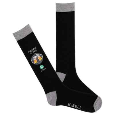 New in box.  K Bell Men's 'Happy Hour' Crew Socks, Shoe Size 6.5-12