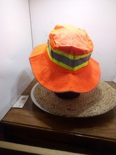 Safety Orange With Reflective Band Bucket Hat Size Large