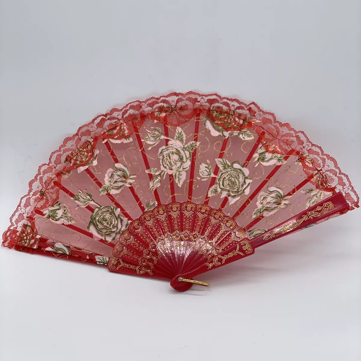 Plastic folding 2024 hand fans